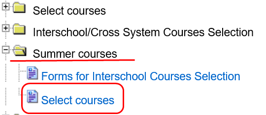 hit select courses