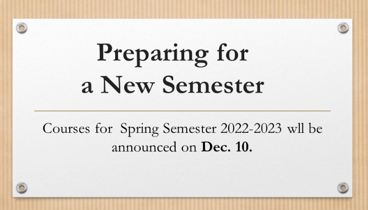 new semester begins