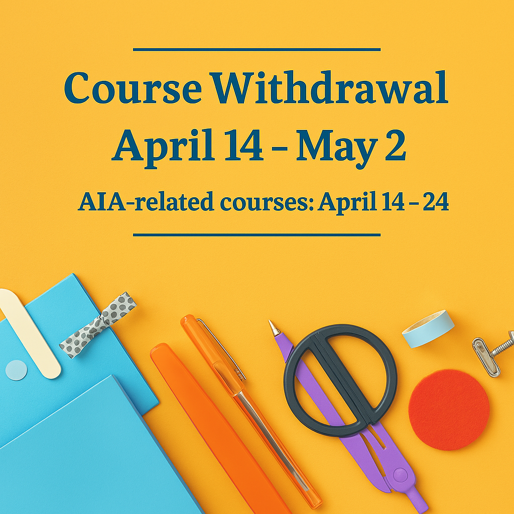 Course Withdrawal：April 14~May 2